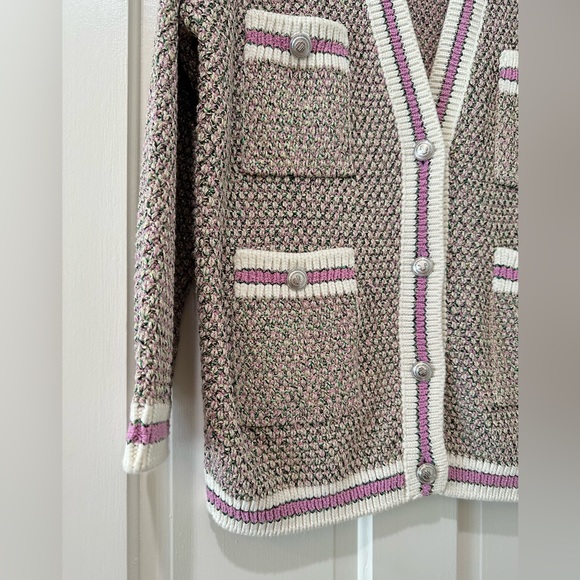 Maje Mapada Marled Cardigan Paprika be with tags jacket button down pink - Picture 6 of 15